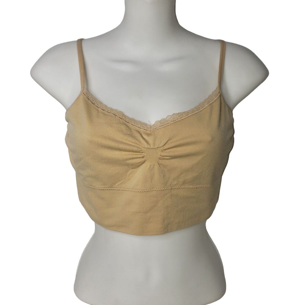 No Boundaries Nude Stretch Camisole Cami Sports Bra Juniors Size XXL